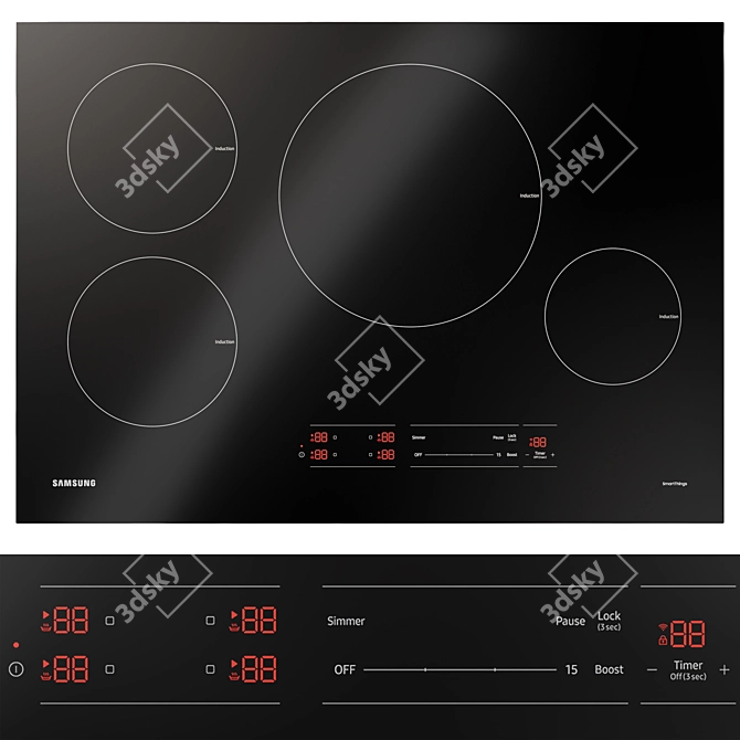 Sleek Samsung Kitchen Set 3D model image 3