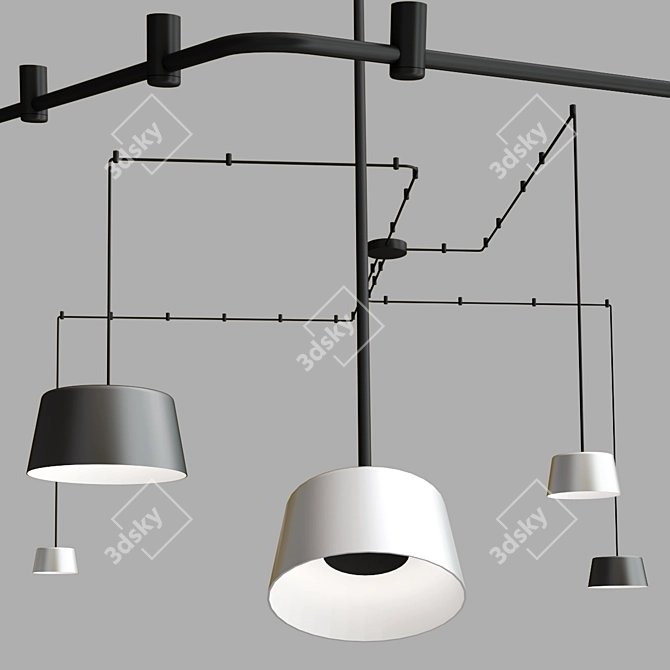 Sleek Pendant Light: TUBE By Vibia 3D model image 3