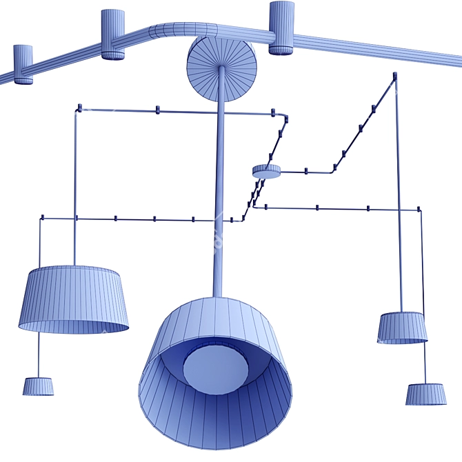 Sleek Pendant Light: TUBE By Vibia 3D model image 4