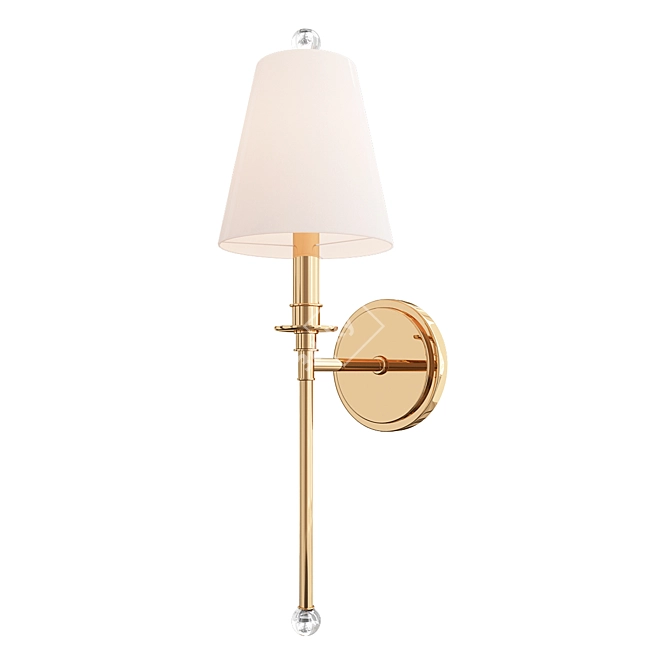 Elegant Adorned Wall Sconce 3D model image 1