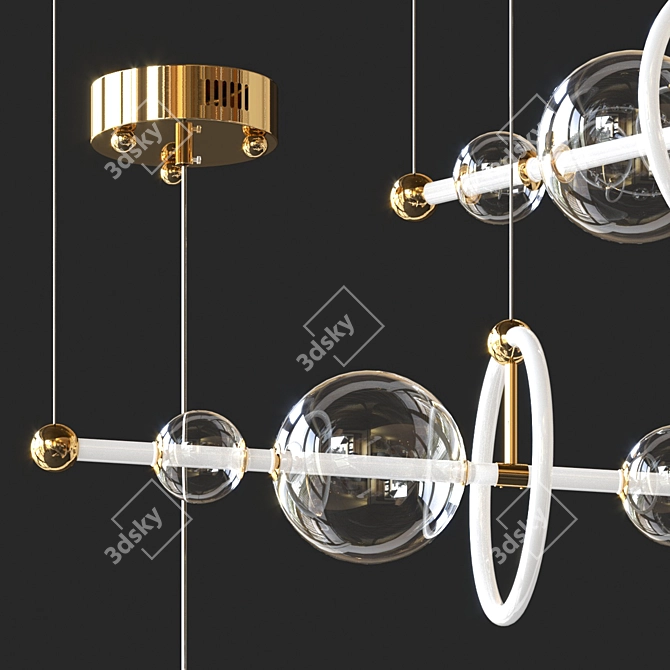 Sessa Ring: Elegant Design Lamp 3D model image 5