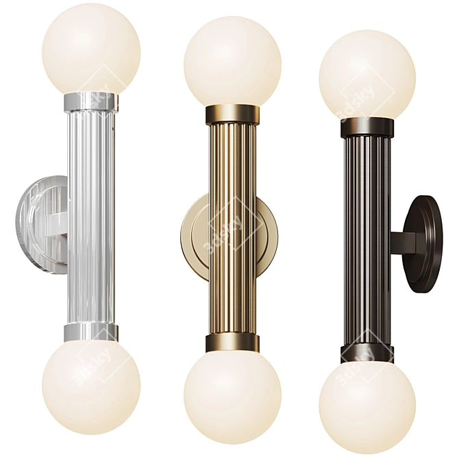 Elegant Wall Sconce: Reade by Hudson Valley Lighting 3D model image 1