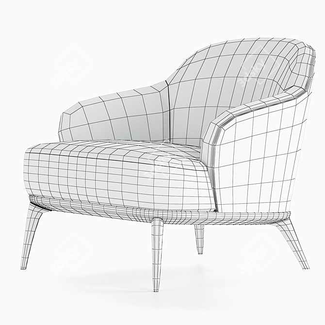 Modern Minotti Leslie Armchair 3D model image 6