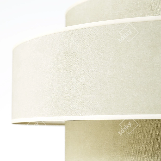 Natural Linen Lampshade 3D model image 4