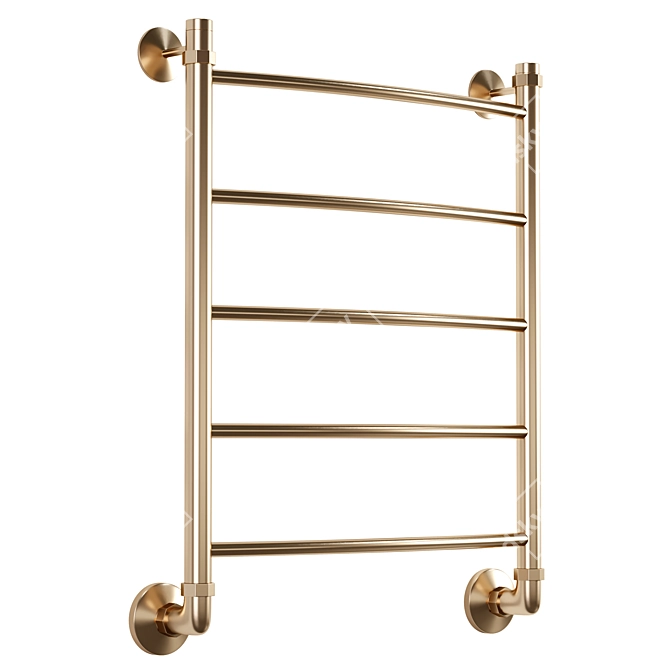 Bronze Water Heated Towel Rail - EWRIKA Sappho D 70x50 3D model image 2