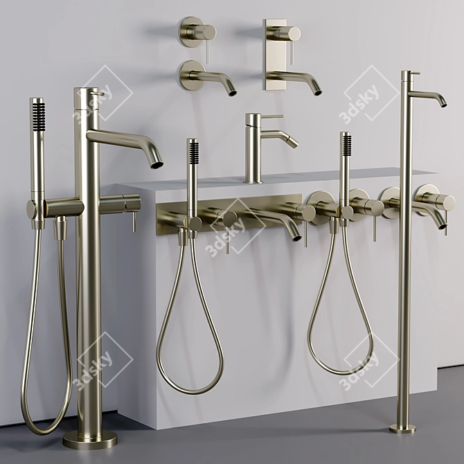 Treemme 40mm Tap & Shower Set 3D model image 1