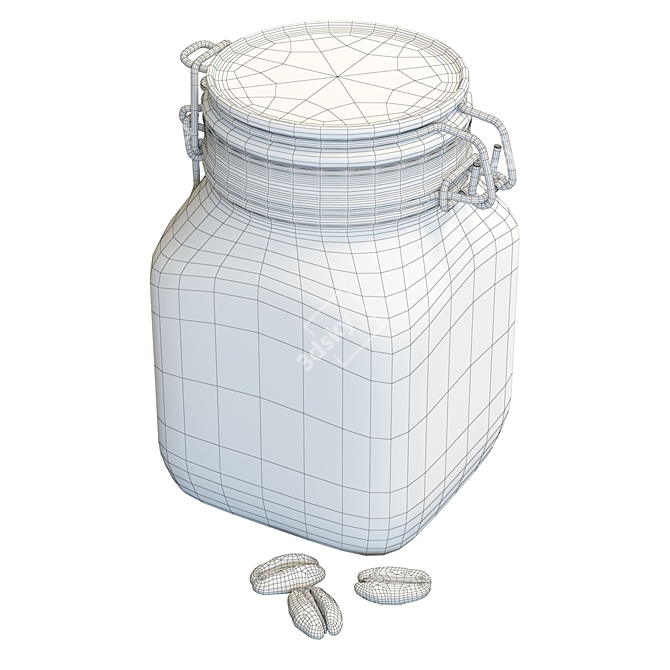 Fido Jar with Pecans: High-Quality Food Set 3D model image 7