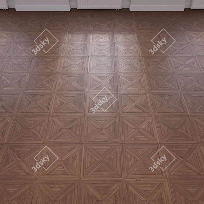 Seamless High-Resolution Wood Flooring 3D model image 2