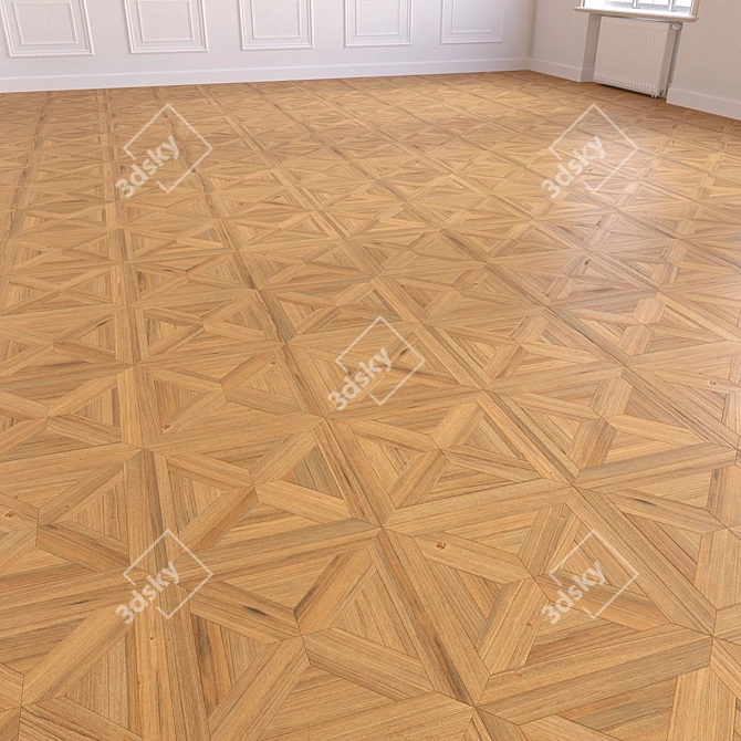 Seamless High-Resolution Wood Flooring 3D model image 8