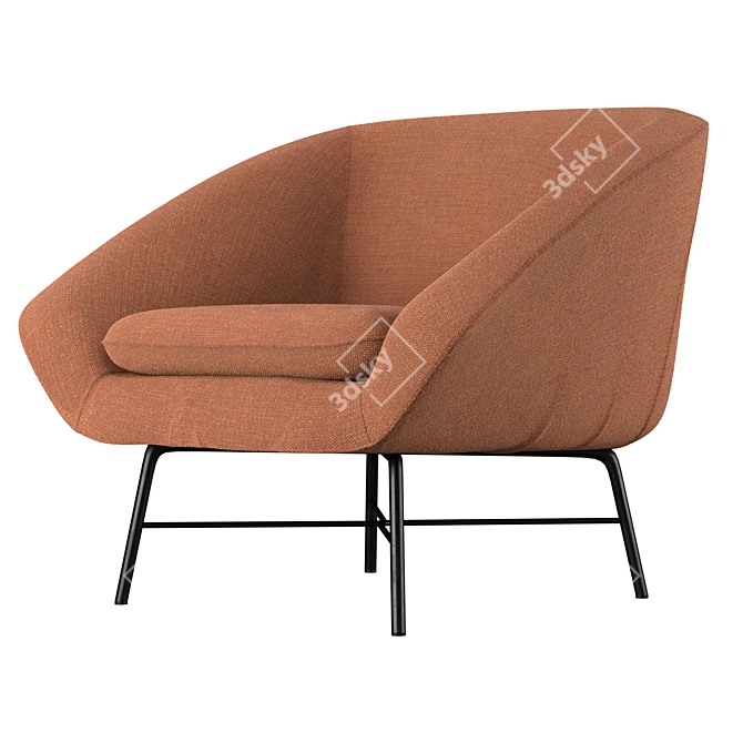 Stylish Barrow Lounge Chair 3D model image 1