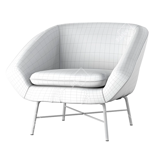 Stylish Barrow Lounge Chair 3D model image 6