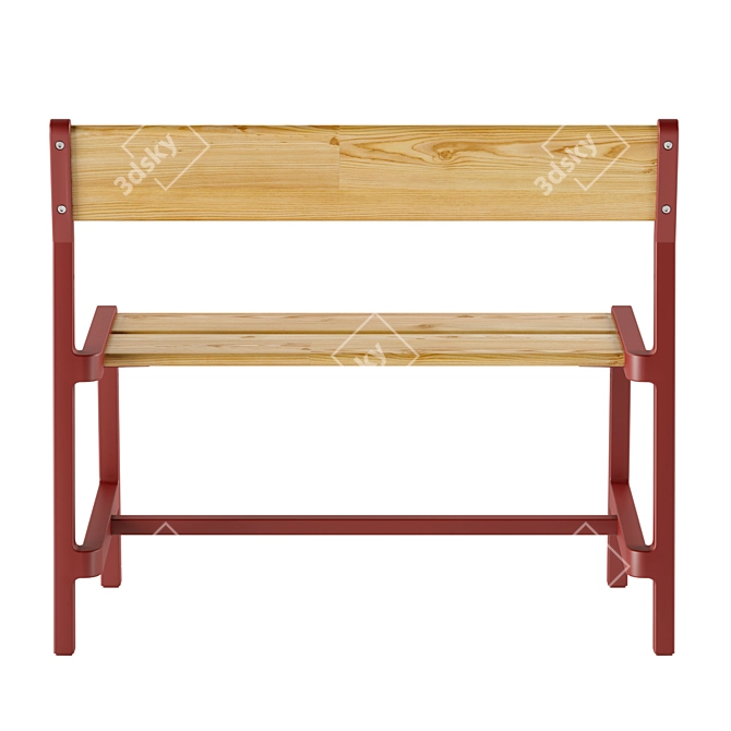 Ypperlig Beech Bench: Stylish & Versatile 3D model image 4