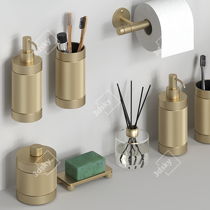 Title: BERTOCCI Officina 01 Bathroom Set 3D model image 3