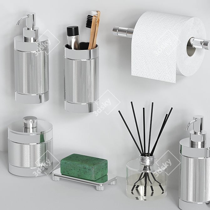 Title: BERTOCCI Officina 01 Bathroom Set 3D model image 4