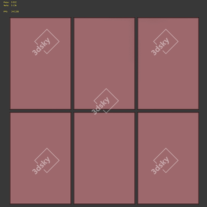 Modern Frame Set: Chemistry Posters 3D model image 7
