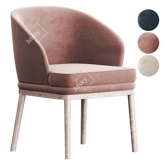 Luxury RUTH Chair: Stylish & Comfortable 3D model image 1