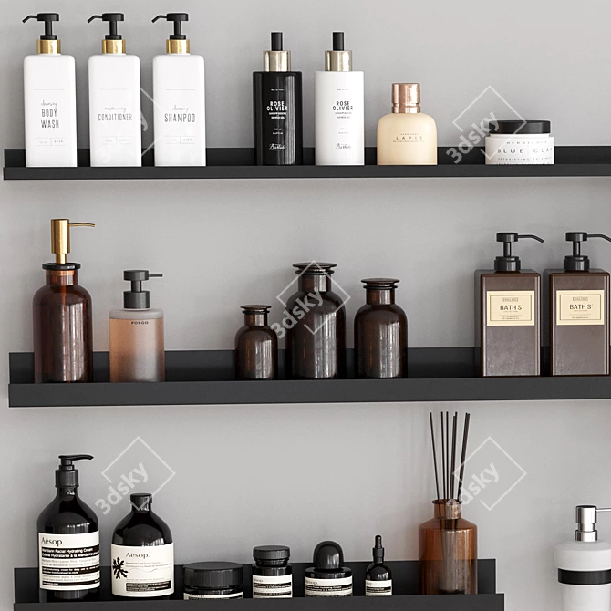 Versatile Bathroom Decor Kit 3D model image 4