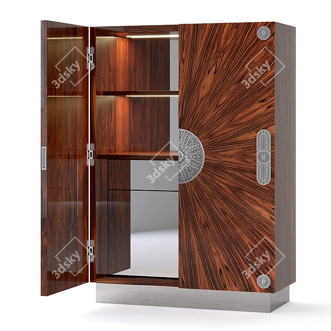 Gatsby Déco Cabinet: Elegant Arte Veneziana Design 3D model image 2