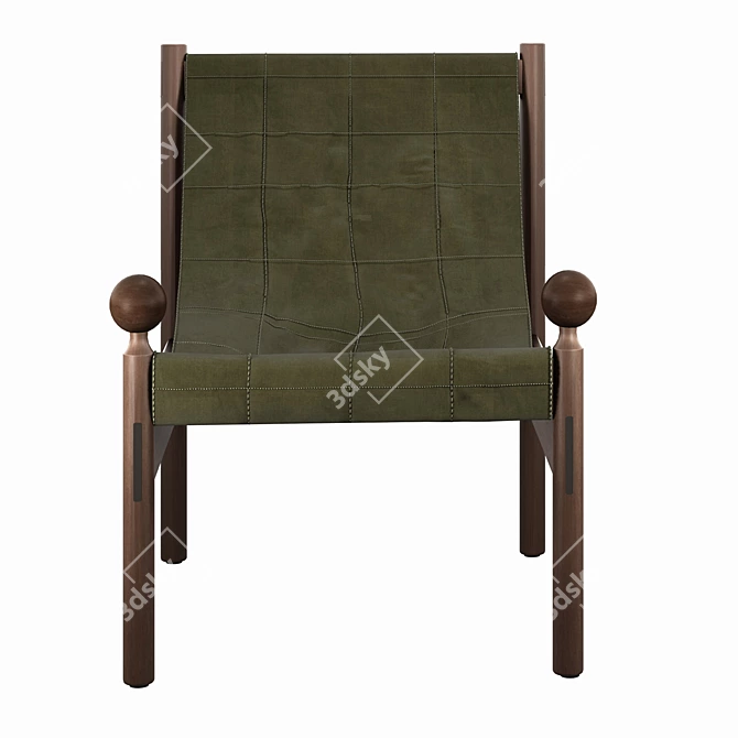  Elegant Ouro Preto Armchair: Timeless Design 3D model image 3