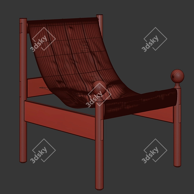  Elegant Ouro Preto Armchair: Timeless Design 3D model image 5