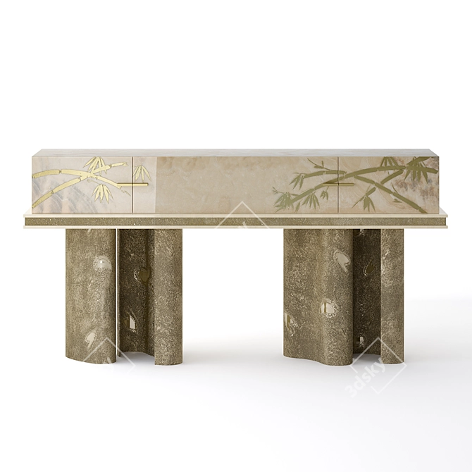 Contemporary Shinto Console Table 3D model image 1