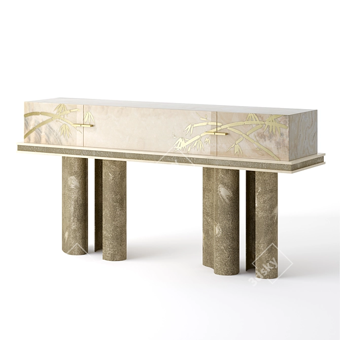 Contemporary Shinto Console Table 3D model image 2