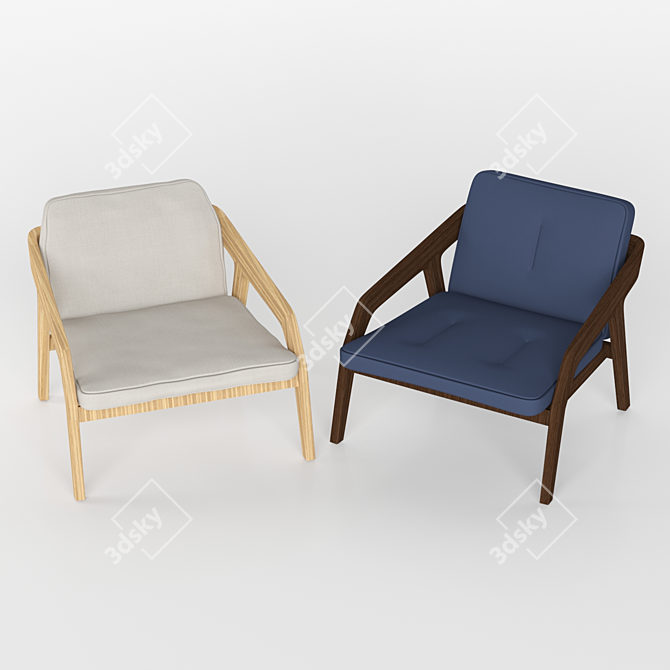 Formstelle Fabric Armchair - Stylish Design 3D model image 1