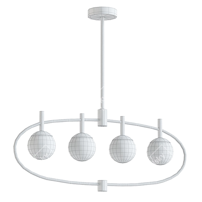 Craftmade Piltz 4-Light Chandelier 3D model image 2