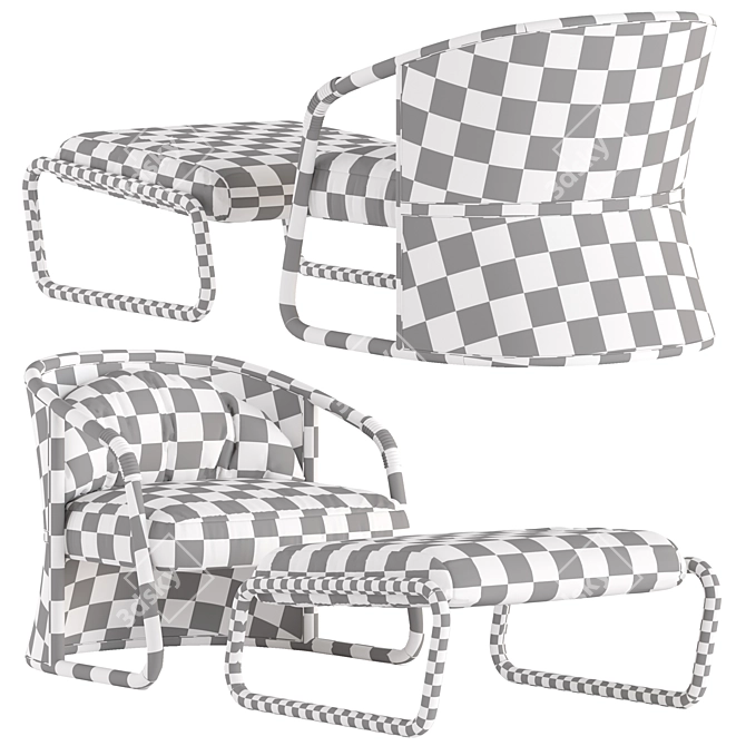 Elegant Hamar Armchair: Luxurious Comfort for Your Home 3D model image 6