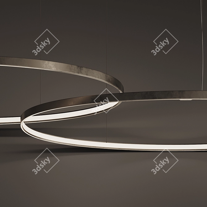 Zero Round Circles Pendant Lamp 3D model image 6