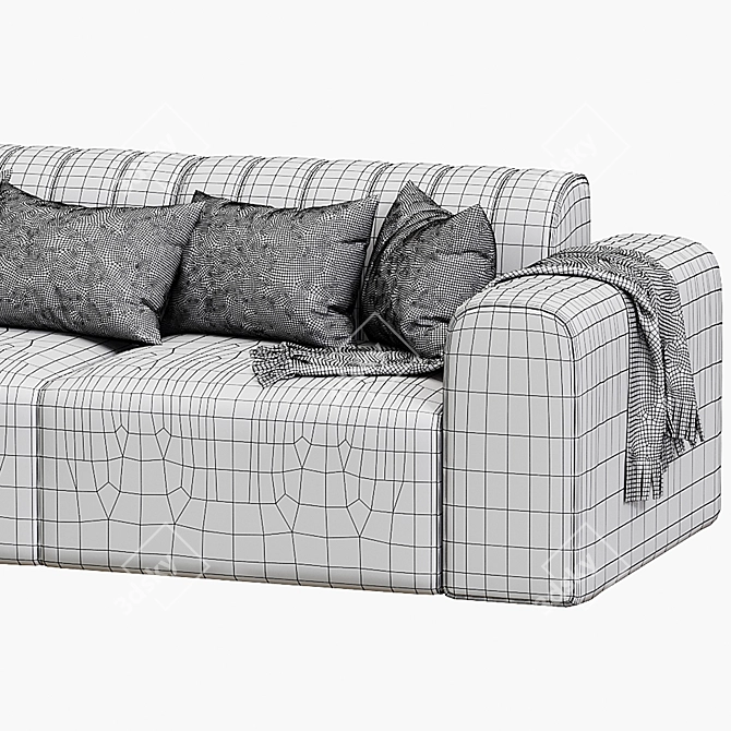 NORR11 RIFF 3-Seater Sofa: Modern Modular Comfort 3D model image 3