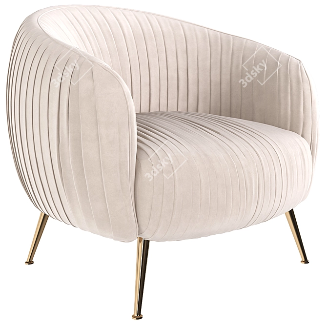Beretta Italian Leather Chair 3D model image 3