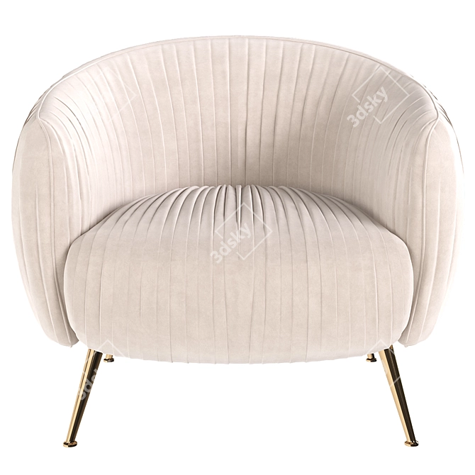 Beretta Italian Leather Chair 3D model image 4