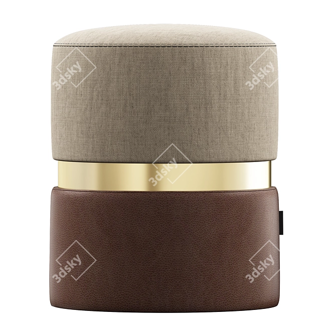 Contemporary Edson Pouf: Elegant and Versatile 3D model image 2