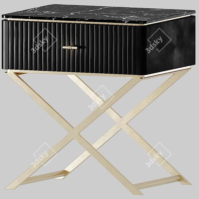 Elegant Bedside Table: Badiko Mebel 3D model image 2