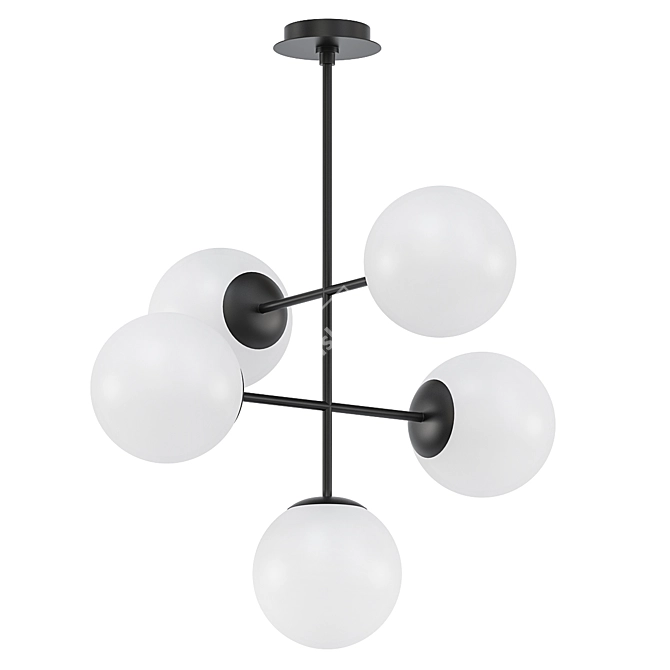 Oxygen Nebula Black Pendant Light 3D model image 1