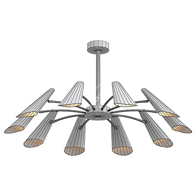 Elegant Art Deco Design Lamp 3D model image 2