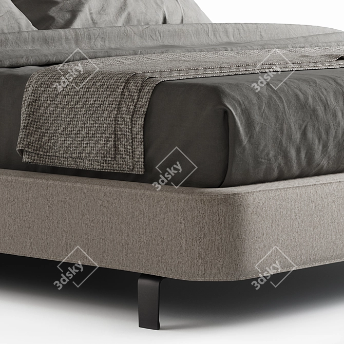 Luxury Minotti Tatlin Cover Bed 3D model image 4