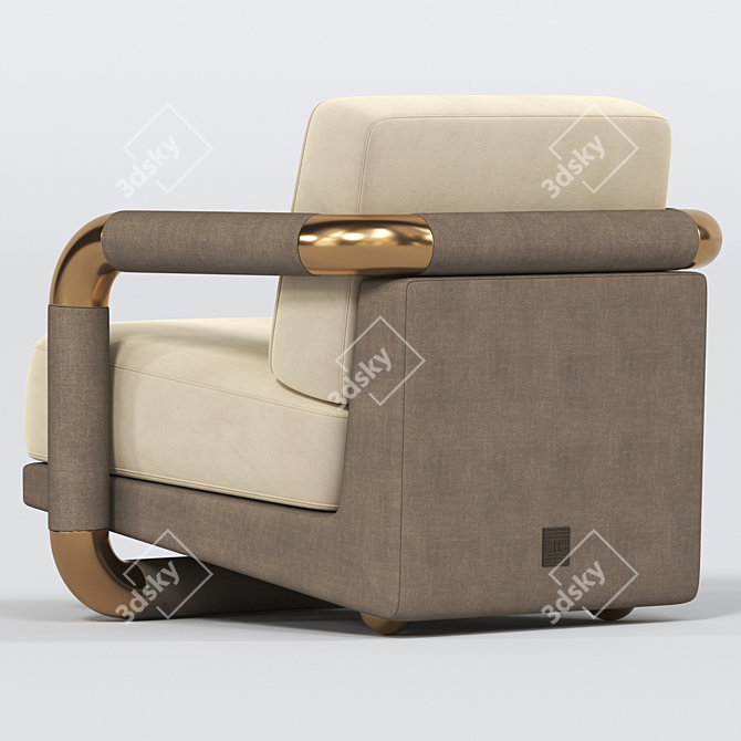 Luxury Kongo Armchair: Hommes Collection 3D model image 3