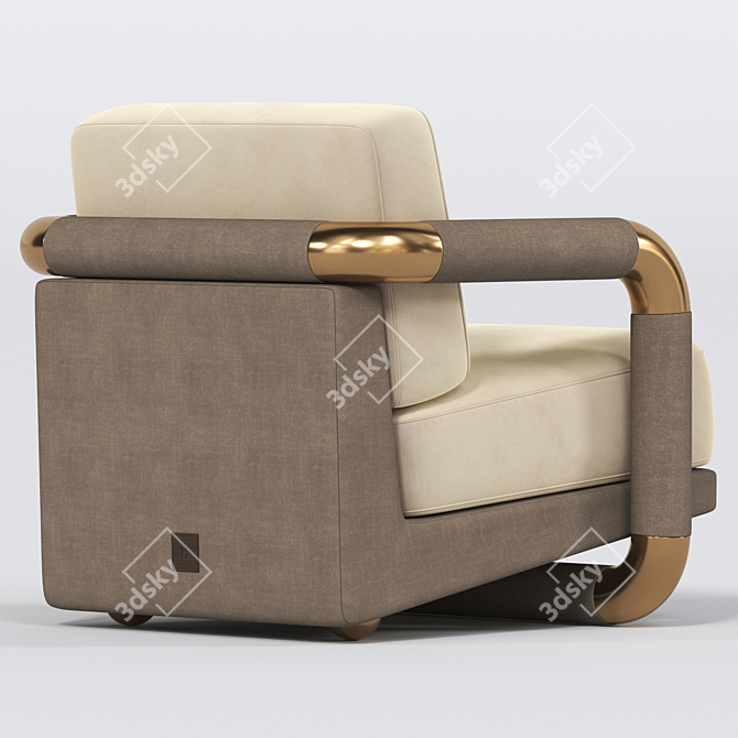 Luxury Kongo Armchair: Hommes Collection 3D model image 4