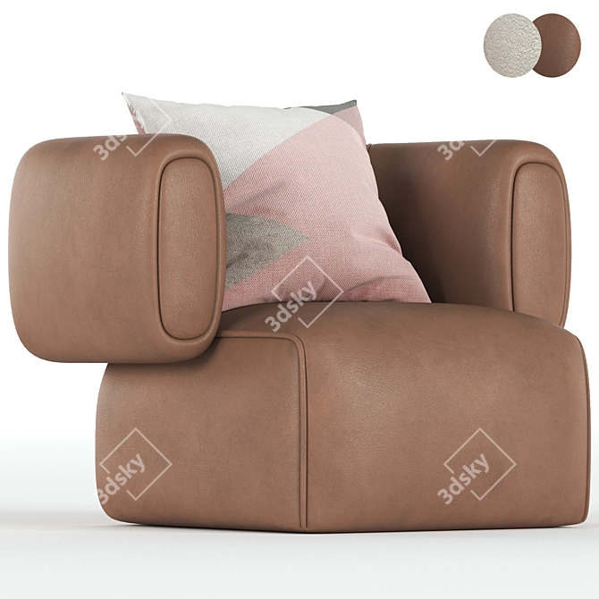 HUG Armchair - Stylish Comfort for Your Home 3D model image 1