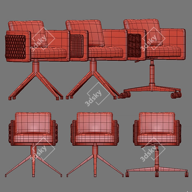 Sleek Amet Sedia Chair: 3Ds Max 2014, Corona 5.2  3D model image 5