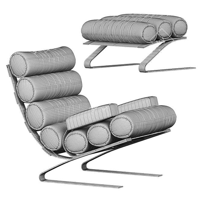 Modern Comfort: Cor Sinus Armchair 3D model image 5