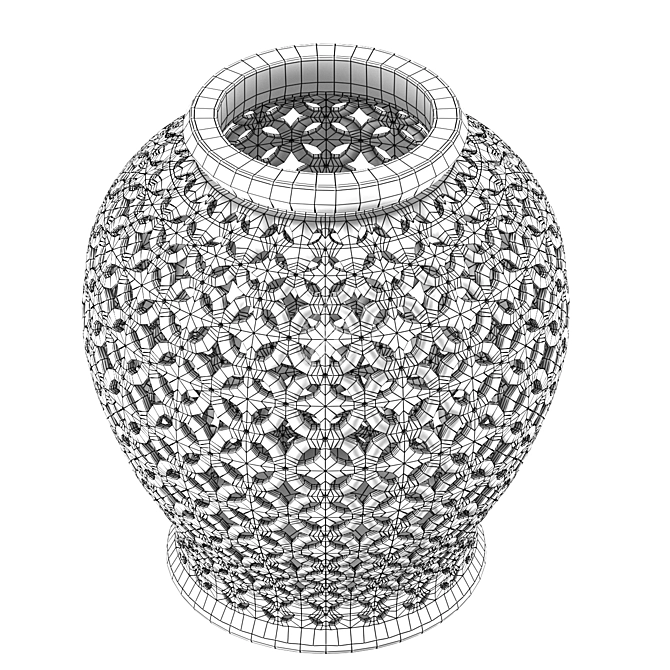 Elegant Ceramic Decorative Pot 3D model image 3