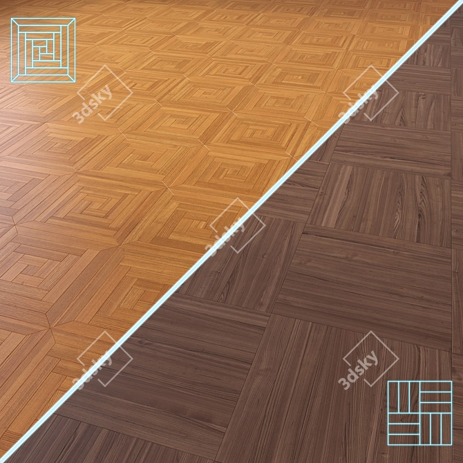 Premium 3D Wood Parquet 3D model image 1