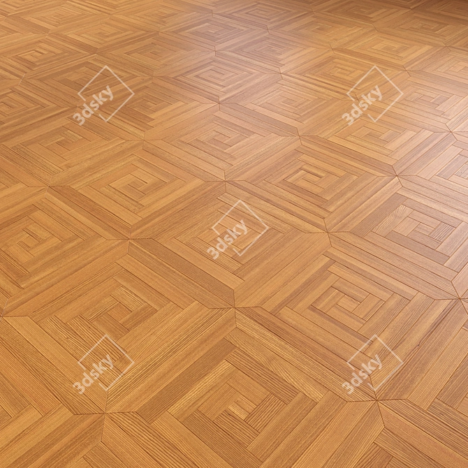 Premium 3D Wood Parquet 3D model image 2