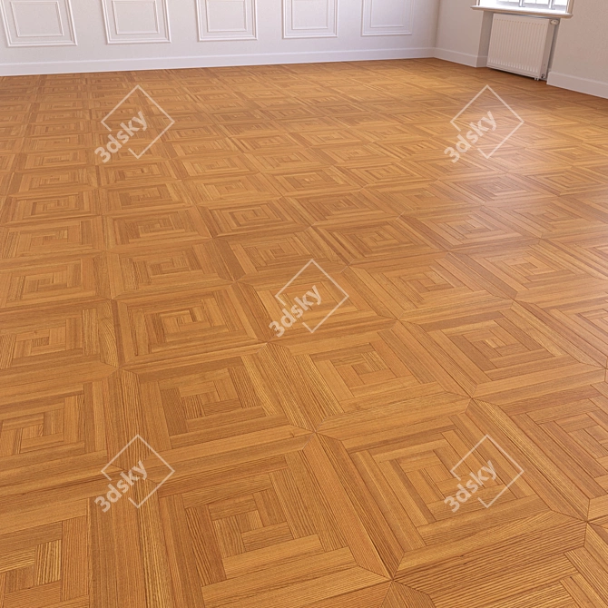 Premium 3D Wood Parquet 3D model image 4