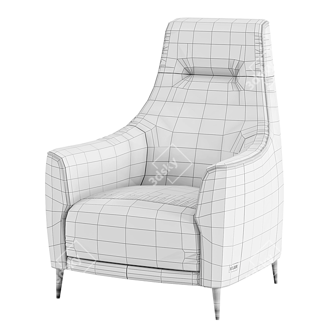 Stylish Alto Chair: Textile, Leather, or Combination 3D model image 5