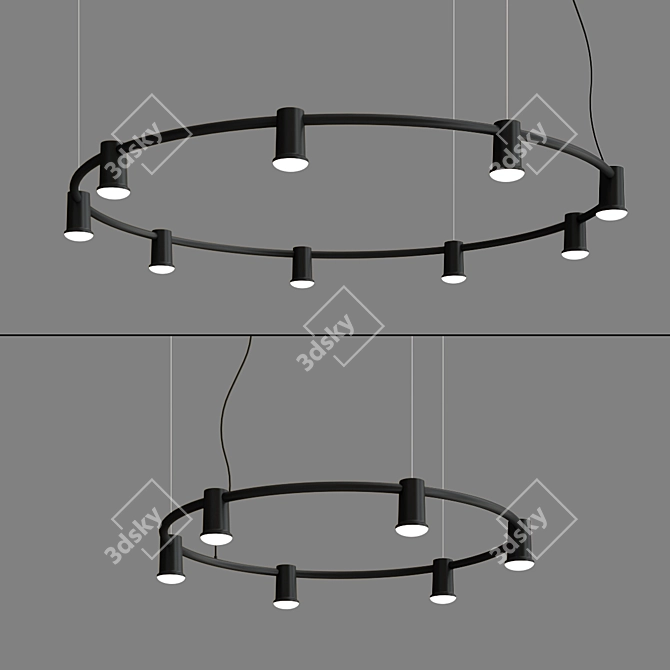 Elegant Compose Pendant Lights 3D model image 4