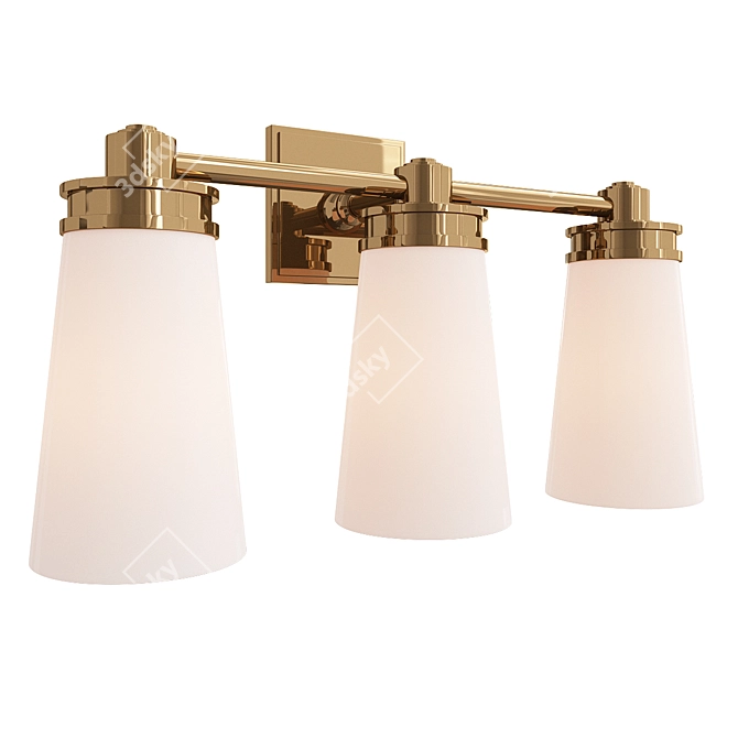 Pearson Triple Brass Sconce 3D model image 1